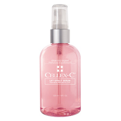 Lift Effect Serum for Neck and Decollete on white background