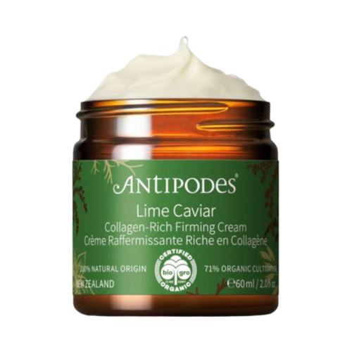 Antipodes Lime Caviar Collagen - Rich Firming Cream on white background