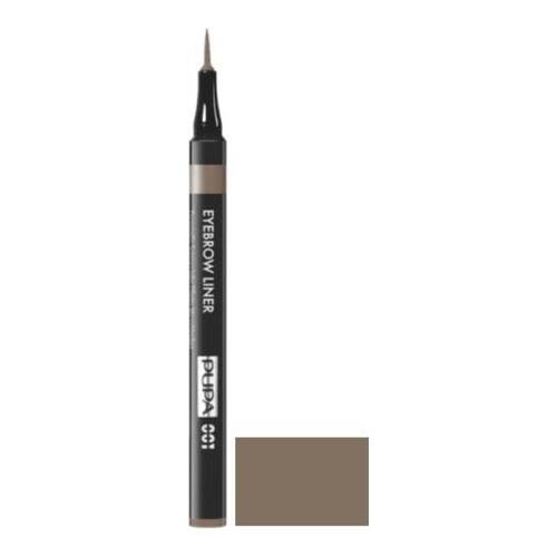 Pupa Liner Sourcils Effet Microblading - 001 Ash Brown on white background