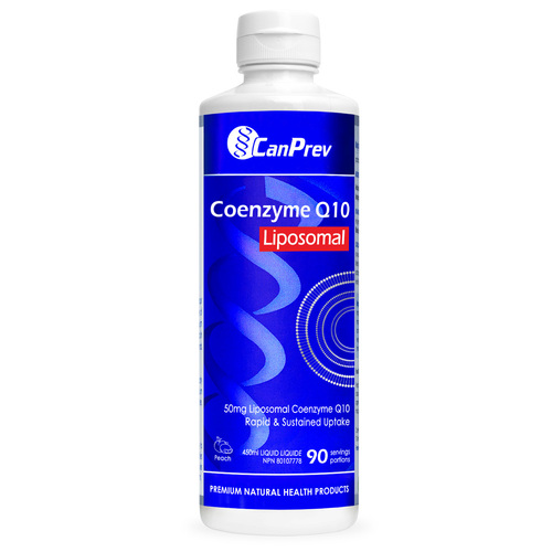 CanPrev Liposomal Coenzyme Q10 75mg - Citrus on white background