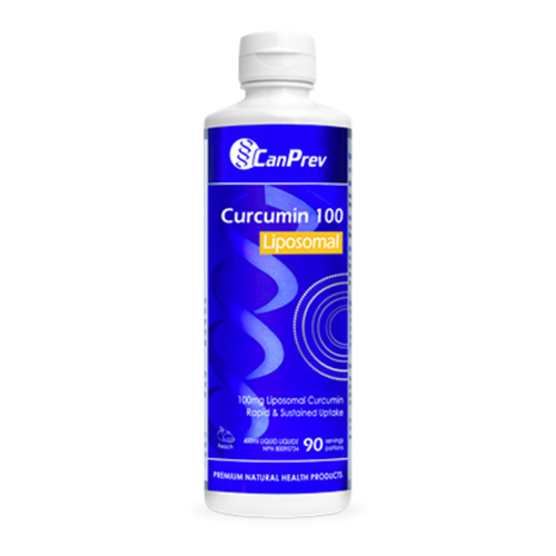 CanPrev Liposomal Curcumin 100 - Peach on white background