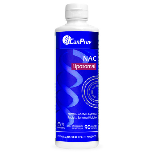 CanPrev Liposomal NAC - Strawberry on white background