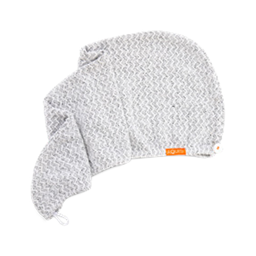 AQUIS Rapid Dry Hair Turban - Chevron on white background
