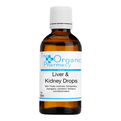 The Organic Pharmacy Liver and Kidney Drops Tincture on white background