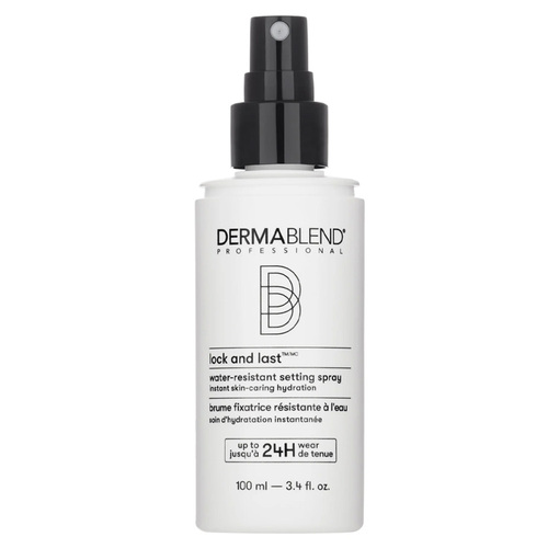 Dermablend Lock and Last Water-Resistant Setting Spray on white background