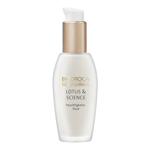 Biodroga Lotus and Science Moisturizing Fluid on white background