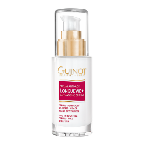 Guinot Loungie + Vie Serum on white background