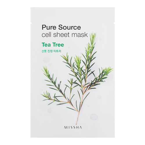 MISSHA Pure Source Cell Sheet Mask - Acai Berry on white background