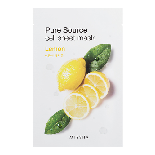 MISSHA Pure Source Cell Sheet Mask - Acai Berry on white background