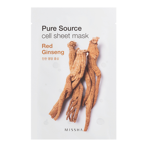 MISSHA Pure Source Cell Sheet Mask - Red Ginseng, 1 sheet