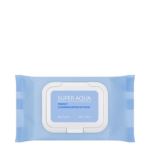 MISSHA Super Aqua Perfect Cleansing Oil In Tissue on white background