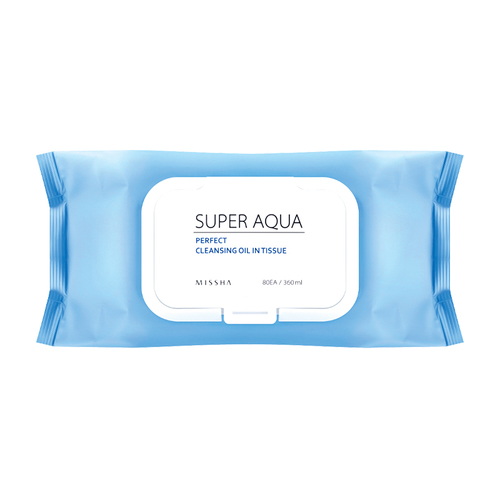 MISSHA Super Aqua Perfect Cleansing Oil In Tissue - Large Volume, 80 sheets