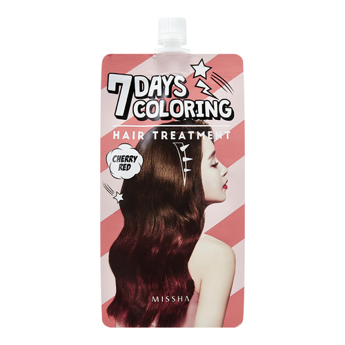 MISSHA Seven Days Coloring Hair Treatment - Cherry Red on white background