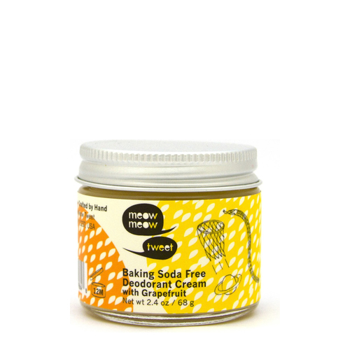 Meow Meow Tweet Baking Soda Free Deodorant Cream - Grapefruit on white background
