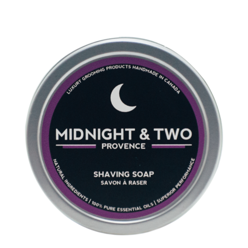 Midnight and Two Shaving Soap - Citrus Island on white background