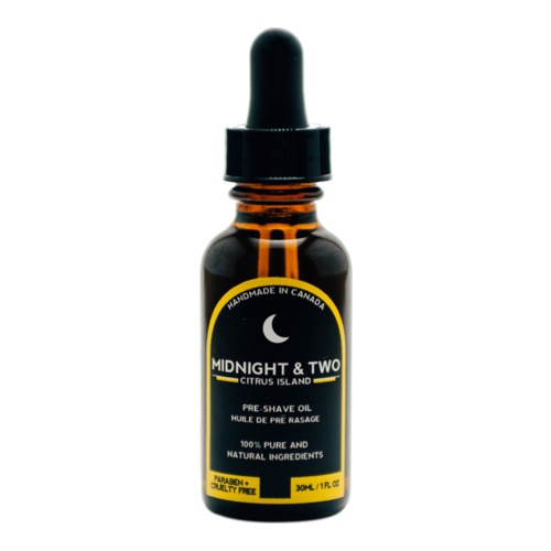 Midnight and Two Pre-Shave Oil - Citrus Island on white background