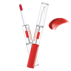 Made To Last Lip Duo - 001 Hot Coral on white background