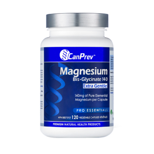 CanPrev Magnesium Bis-Glycinate 140 Extra Gentle, 120 capsules