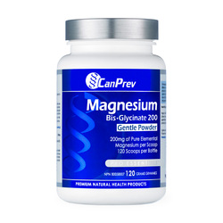 Magnesium Bis-Glycinate 200 Gentle Powder on white background