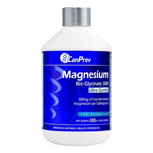 CanPrev Magnesium Bis-Glycinate 300 Ultra Gentle (Liquid), 500ml/16.9 fl oz