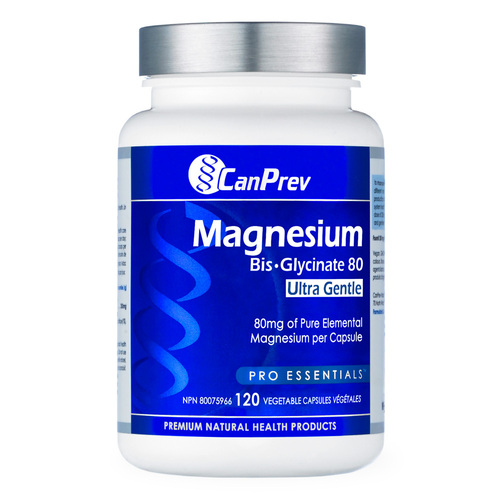 CanPrev Magnesium Bis-Glycinate 80 Ultra Gentle on white background