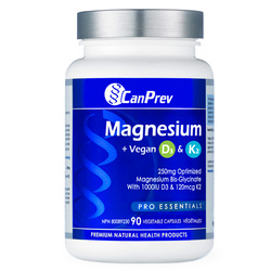 Magnesium Bone + Vegan D3 And MK-7 K2 on white background
