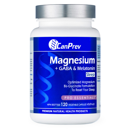 CanPrev Magnesium + GABA and Melatonin for Sleep, 120 capsules