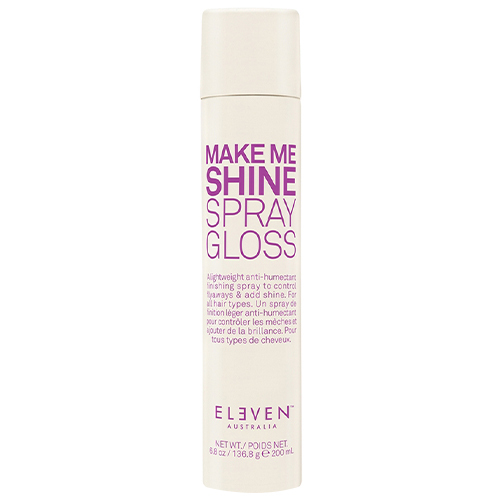Eleven Australia Make Me Shine Spray Gloss on white background