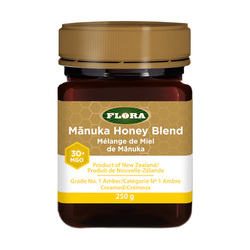 Manuka Honey Blend MGO 30+ on white background