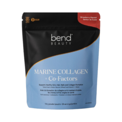 Marine Collagen + Co-Factors Strawberry on white background