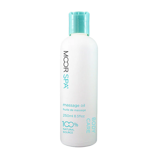 Moor Spa Massage Oil on white background