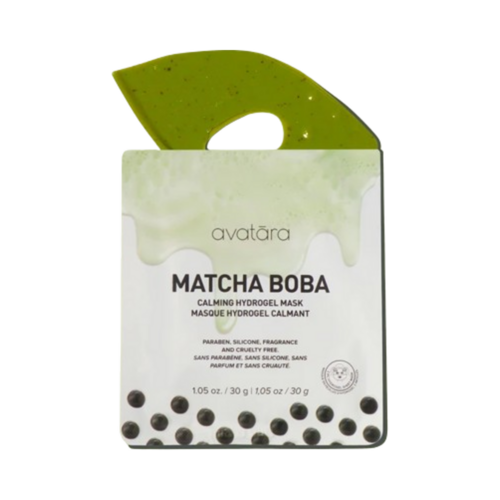 avatara Matcha Boba Hydrogel Mask on white background