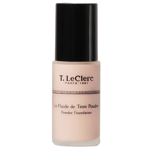T LeClerc Matte Fluid Foundation 01 - Ivoire Mat on white background