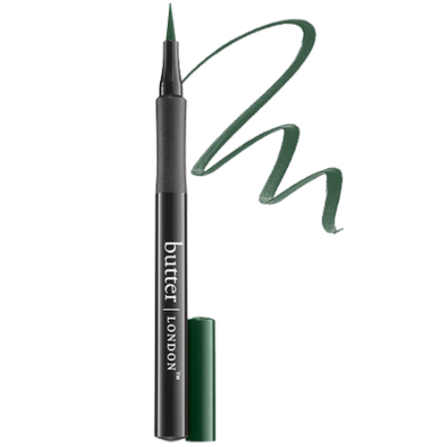 butter LONDON Matte Liquid Eyeliner - British Racing Green on white background