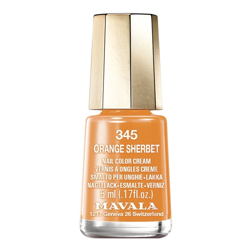 Naturally Yours Mavala Nail Color Cream - 345 Orange Sherbet on white background