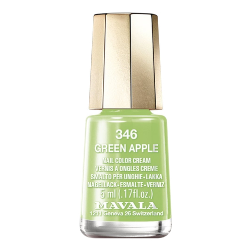 Naturally Yours Mavala Nail Color Cream - 346 Green Apple on white background