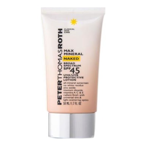 Peter Thomas Roth Max Mineral Naked SPF45 Protective Lotion on white background