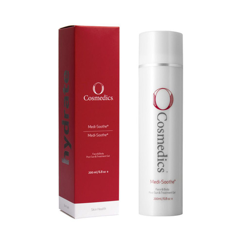 O Cosmedics Medi-Soothe Face and Body Post Sun and Treatment Gel on white background