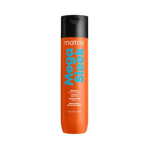 Matrix Mega Sleek Shampoo on white background