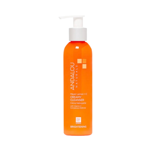 Andalou Naturals Brightening Meyer Lemon + Vitamin C Creamy Cleanser, 178ml/6.02 fl oz Andalou Naturals Brightening Meyer Lemon + Vitamin C Creamy Cleanser on white background