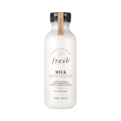 Milk Body Lotion on white background