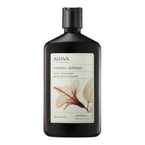 Ahava Mineral Botanic Cream Wash Hibiscus and Fig on white background