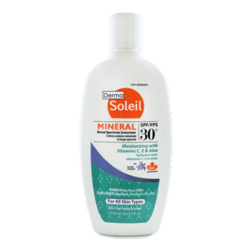 DermaMed Mineral Sunscreen Lotion SPF 30, 240ml/8.1 fl oz