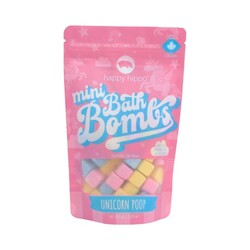 Mini Bath Bombs Unicorn Poop on white background