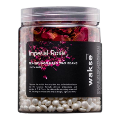 WAKSE  Mini Imperial Rose Tea Infusion Hard Wax Beans on white background