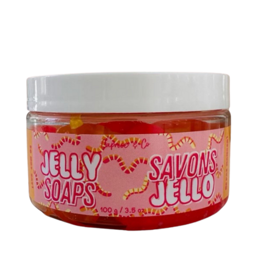 Caprice & Co. Mini Jelly Soaps - Gummy Worms on white background