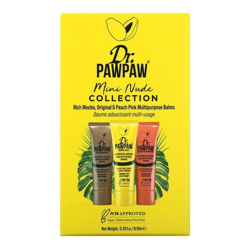 Dr.Pawpaw Mini Nude Trio on white background