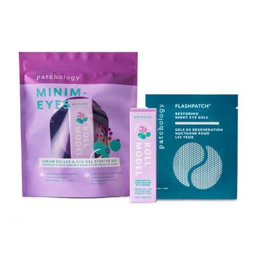 Patchology Minim-Eyes Smoothing Serum Roller and Eye Gels Starter Kit, 1 set