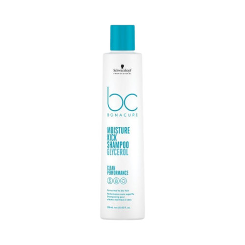 Bonacure Moisture Kick Shampoo on white background
