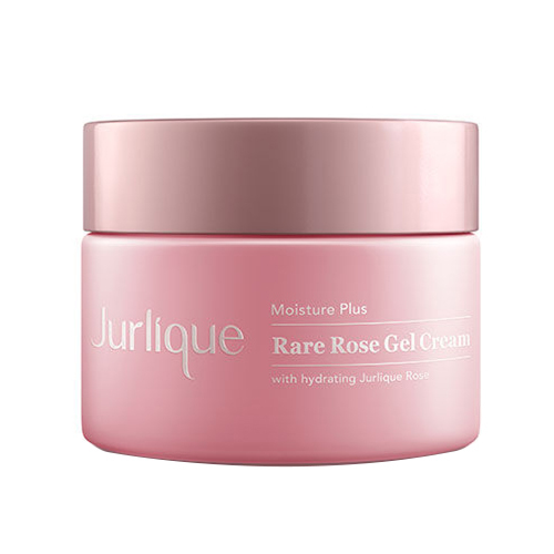 Jurlique Moisture Plus Rare Rose Gel Cream on white background